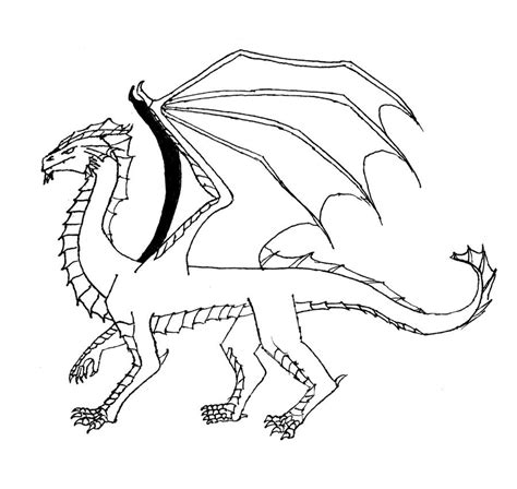 Dragon Outlines By Latunov On Deviantart