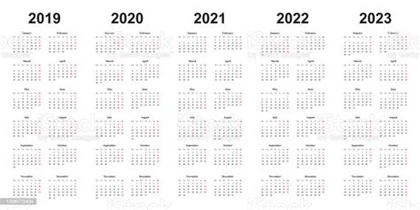 Kalender2019 2020 2021 2022 2023 Weißer Hintergrund Schlichtes Design