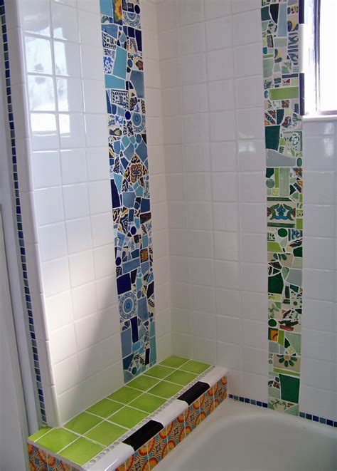 Create an illusion of space in your chosen room by opting for larger mosaic tiles which will reflect light and open up your room. DIY Mosaic Bathroom Tile