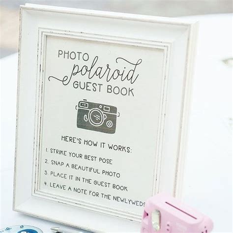 Not only will you know who came, but you'll also remember instead of having them sign a guestbook, your guests can fill out advice cards instead. Wedding Polaroid Guest Book Guestbook by ElleLaneDesign on ...