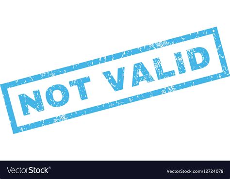 Not Valid Rubber Stamp Royalty Free Vector Image