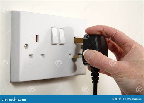 Plugging In Stock Image Image Of White Wired Cable 2579411