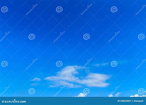 Clear Blue Sky With White Clouds Cloudless Sky Stock Image Image Of