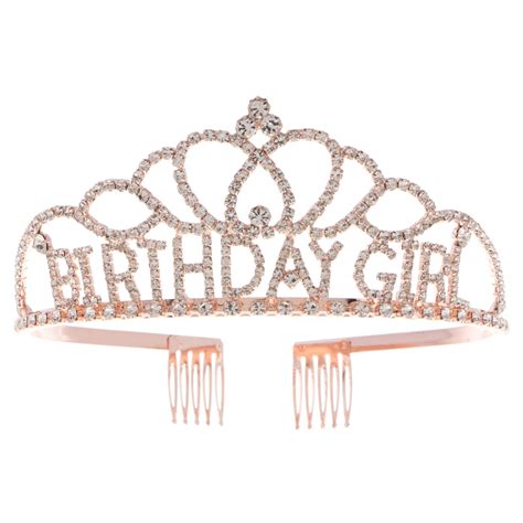 Birthday Girl Tiara Rose Gold Crown For Women Party Etsy