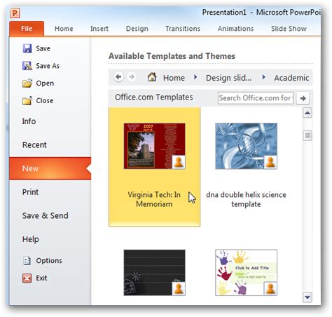 Beginner Using Templates In Ms Office 2010 And 2007