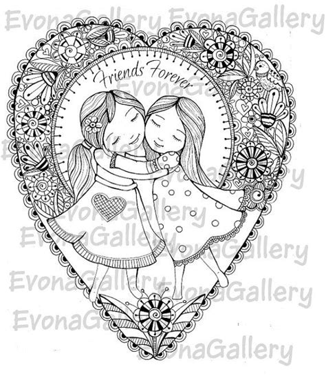Instant Download Digi Coloring Page Greeting Card By Evonagallery