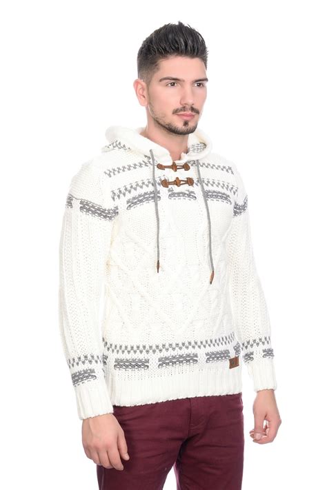 Find a cable knit sweater for women, a cable knit sweater for juniors, and a cable knit sweater outfit at macy's. New Brad Jones Mens Thick Cable Knit Hooded Vintage Nordic ...