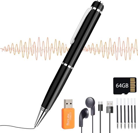 64gb Voice Recorder Digital Recording Pen Noise Reducing Recording
