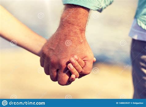Senior Man And Child Holding Hands Stock Image Image Of Mature