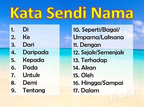 Frasa kata nama adalah frasa yang berfungsi sebagai kata nama. Tuisyen Individu Home Tuition #1 Kelantan: KATA SENDI NAMA