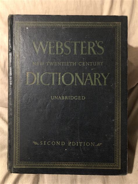 Vtg Websters New Twentieth Century Dictionary Unabridged Second