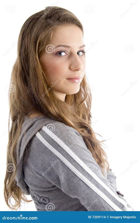 Side Pose Of Female Looking At Camera Stock Images Image 7209114