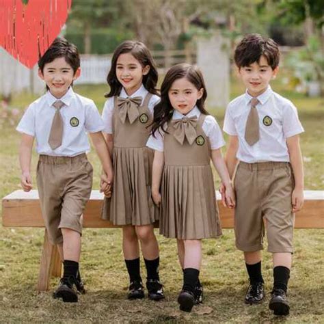 Breathable Long Lasting Comfortable Plain Kids School Uniform For Girls