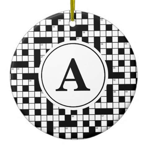 Crossword labs is a crossword puzzle maker. Crossword Puzzle Monogram Ceramic Ornament | Zazzle.com in ...