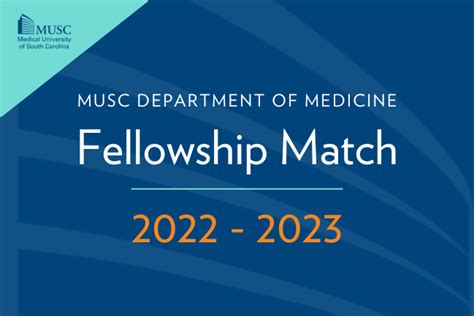 2022 Fellowship Match Results College Of Medicine Musc