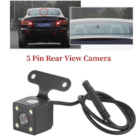 5 Pin Rear View Backup Camera High Definition 80‑90 Degree Wide Angle