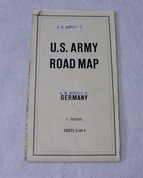 World War Ii Era Us Army Road Map Germany 1809416530