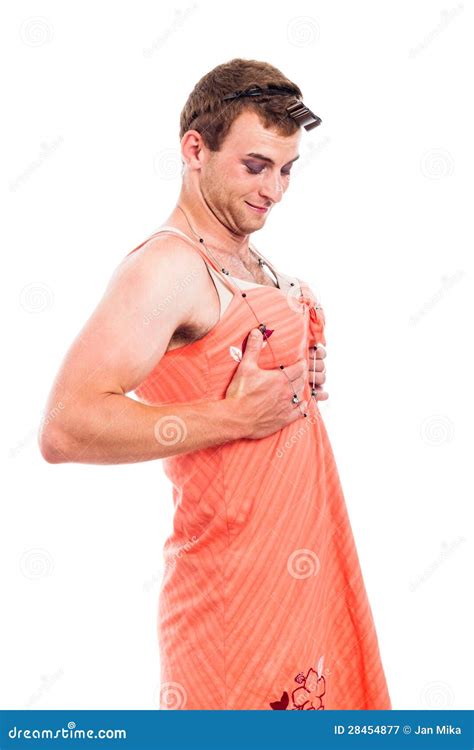 Transvestite Man With Breasts Stock Image Image Of Crossdressing Person 28454877