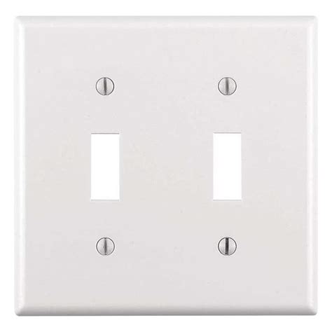 Leviton White 2 Gang Toggle Wall Plate 1 Pack R52 88009 00w The