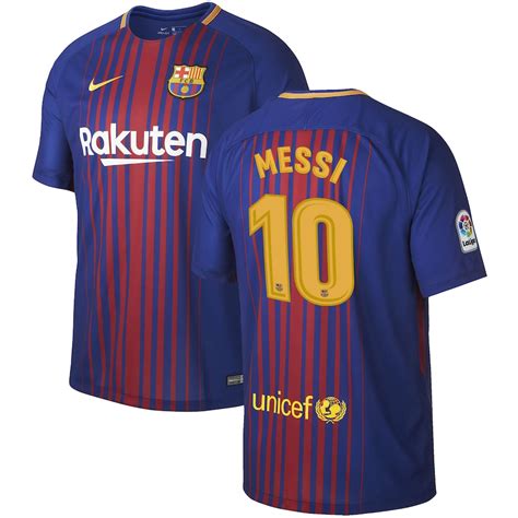 Nike Lionel Messi Barcelona Royal 201718 Home Stadium Replica Jersey