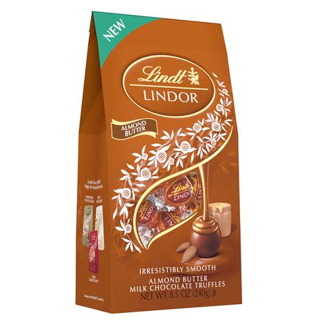 Lindt LINDOR Almond Butter Milk Chocolate Truffles 8 5 Oz Bag