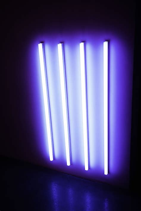 Hd Wallpaper Four Uv Fluorescent Lamps Turned On Four Uv Lights Glow