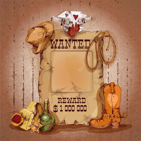 Wanted Poster Dollar Reward Stock Illustrations 177 Wanted Poster