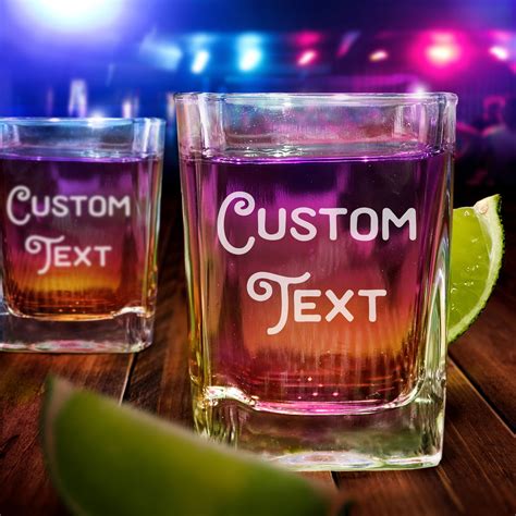 Personalized Shot Glasses Birthday Shot Glasses Wedding Shot Etsy