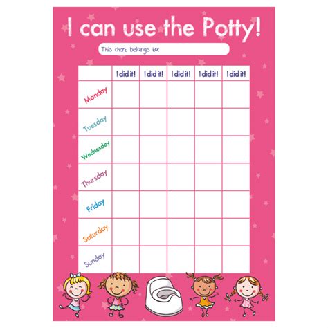 Printable Sticker Chart For Potty Training Printable Templates