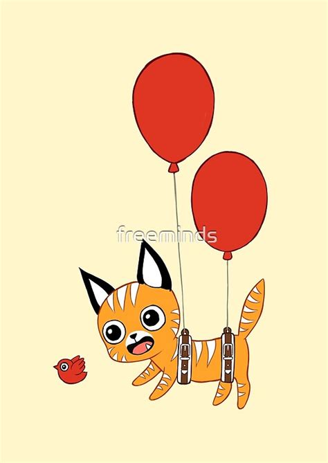 Balloon Cat By Freeminds Redbubble
