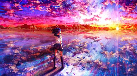 1920x1080 Anime Girl Walking Towards Light 4k Laptop Full Hd 1080p Hd