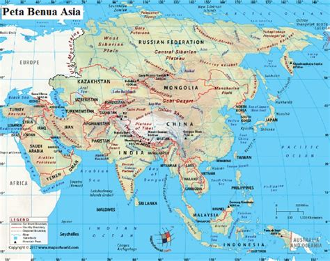 Peta Benua Asia Lengkap Gambar Hd Negara Dan Keterangannya Peta Hd