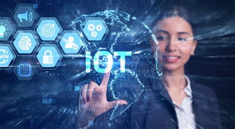 Internet Of Things Iot Concept Businessman Offer Iot Products And