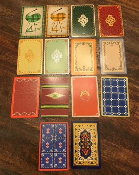 Texture Lot Of 14 Single Vintage Swap Trading Playing Cards