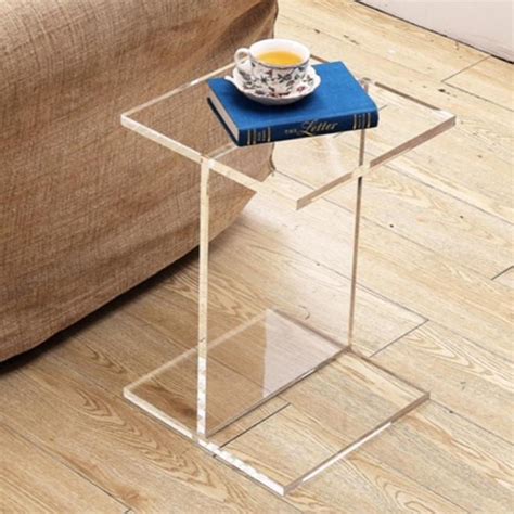 Material is premium domestic plexiglas brand 3/4 clear acrylic sheet. Clear Acrylic Accent Table