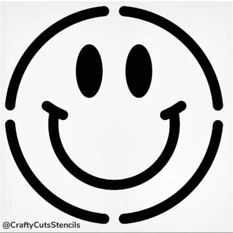 Smiley Face Logo Stencil Durable And Reusable Stencils 6x6 Inch Etsy