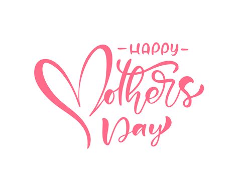 Happy Mothers Day Pink Vector Calligraphy Text 456944 Vector Art At
