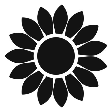 Sunflower Silhouette Vector At Collection Of