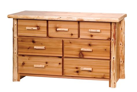 With our bedroom furniture, you can create a room of your own that provides the perfect start and hooker's wide range of bedroom chests and dressers can give your bedroom a fresh new look. Timberland Cedar Log 7-Drawer Dresser | Rustic Furniture ...