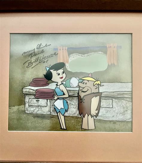 Flintstones Production Animation Cel Featuring Barney And Betty Ebay Animation Cel Cel