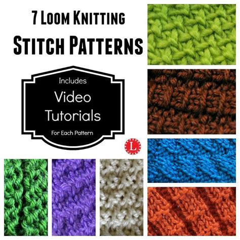 Loom Knitting Stitches 7 Patterns By Denise Canela Craftsy