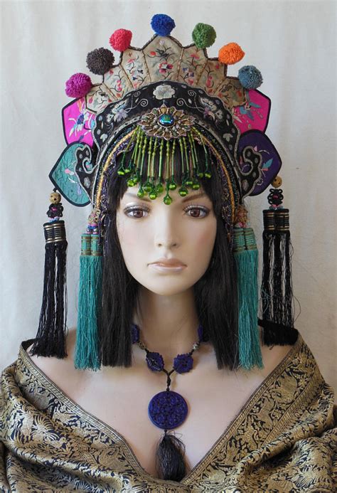 Fantasy Festival Burning Man Goddess Asian Chinese Headpiece Headdress