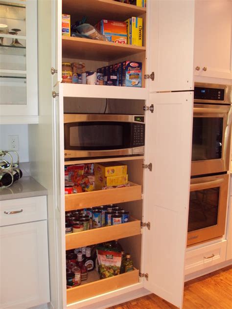 Installing pantry cabinets is similar to installing smaller cabinets. KraftMaid Dove White - Contemporary - Kitchen - cleveland ...