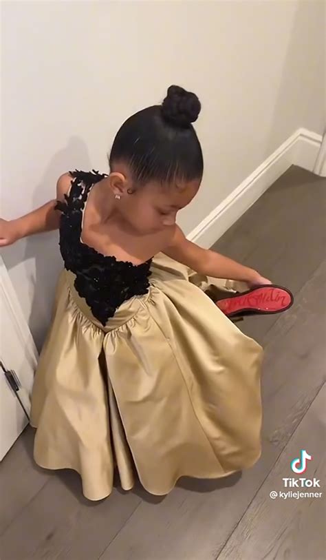 Kylie Jenner Daughter Stormi Match In Mugler Gowns For Christmas