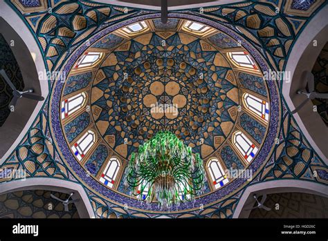 dome ornaments in holy shrine of imamzadeh helal ali hilal ibn ali in aran va bidgol isfahan
