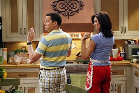 Jennifer Bini Taylor As Chelsea With Alan In Two And A Half Men Doing A