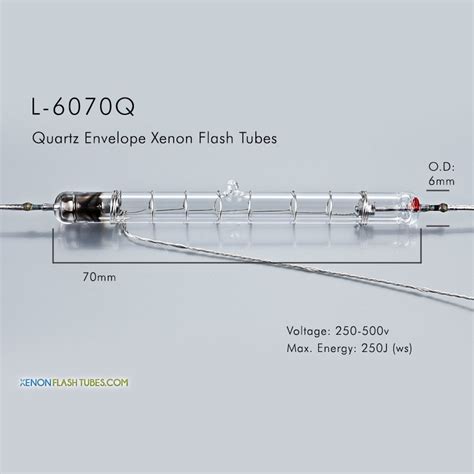 L 6070q Uv Quartz Xenon Flashtube 60x70mm Ipl Lamp
