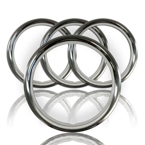 Setof4 16 Stainless Steel Wheel Trim Rings Beauty Rims Glamour Ring
