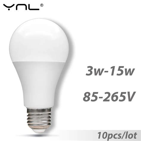10pcs Bombillas E27 Led Light Bulb 220v 110v 3w 5w 7w 9w 12w 15w 85