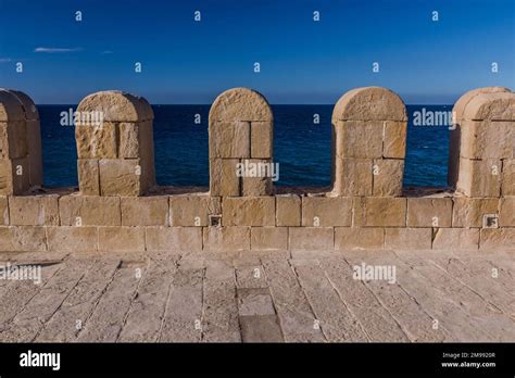 Ramparts Of The Citadel Of Qaitbay Fort Of Qaitbey In Alexandria